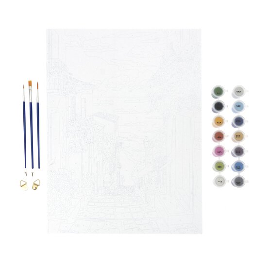 Mediterranean Town Paint by Numbers image number 3