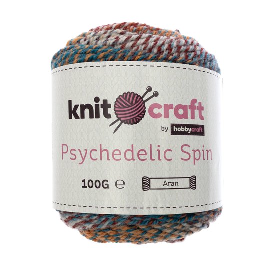 Knitcraft Blue and Red Psychedelic Spin 100g  image number 1