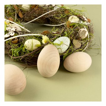 Wooden Eggs 8cm 3 Pack
