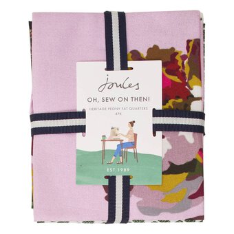 Joules Heritage Peony Cotton Fat Quarters 4 Pack