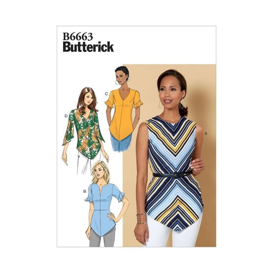 Butterick Women's Tops  Sewing Pattern B6663 (A5 6-14) image number 1