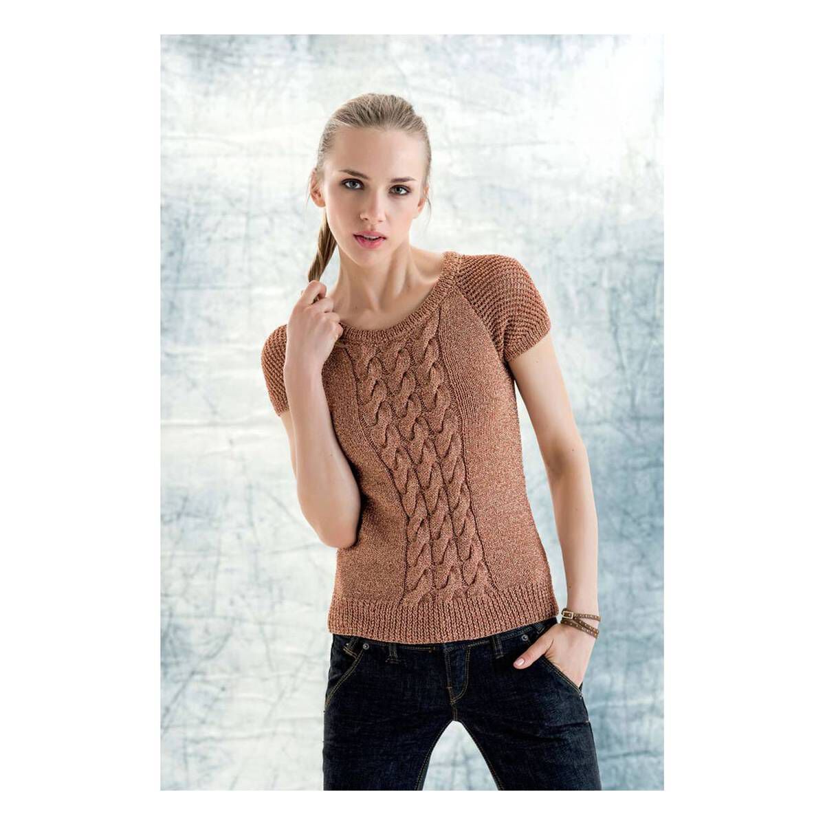 FREE PATTERN Phildar Myriade Short Sleeved Jumper Hobbycraft