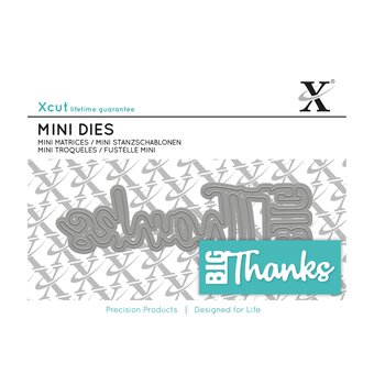 Xcut Big Thanks Mini Die 9.7cm x 2.6cm