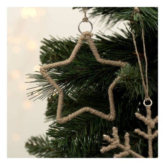 Hanging Twine Star Decoration 10cm image number 3