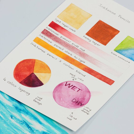 Derwent Inktense Water Soluble Ink Pencil Set 12 Pack image number 3