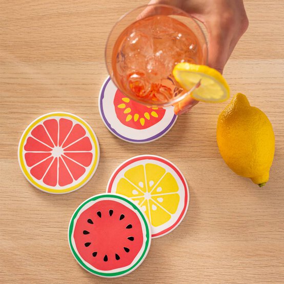 Cricut Blank Round Ceramic Coasters 4 Pack image number 5