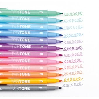 Tombow Pastel Twin Tone Dual Tip Markers 12 Pack image number 3