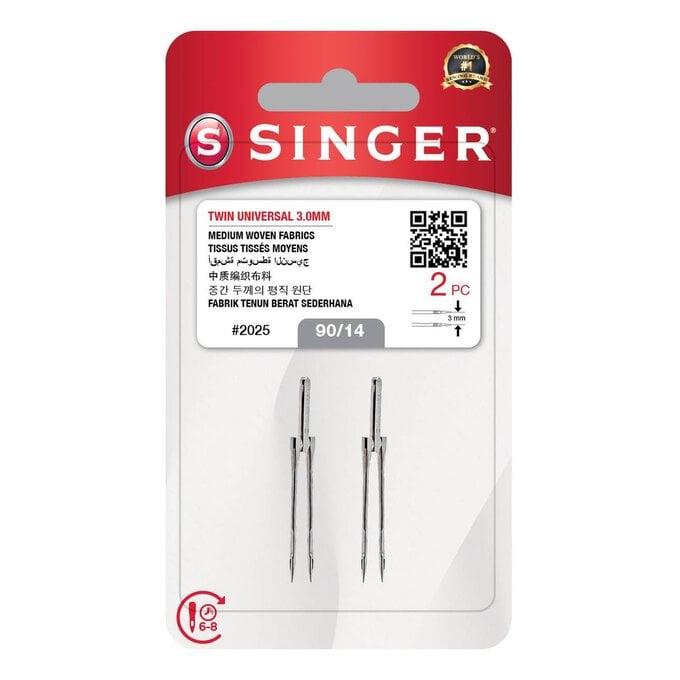 Singer Twin Universal Needles 2 Pack image number 1