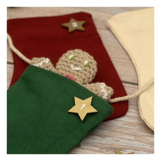 Gold Advent Star Stickers 24 Pack  image number 2