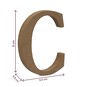 MDF Wooden Letter C 8cm image number 4