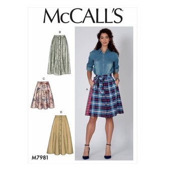McCall’s Women’s Skirt Sewing Pattern M7981 (XS-M)
