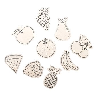 Decorate Your Own Fruit Wooden Magnets 9 Pack