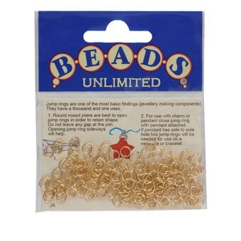 Beads Unlimited Gold Jump Rings 5mm 180 Pack image number 2