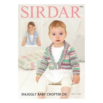 Sirdar Snuggly Baby Crofter DK Cardigans Digital Pattern 4756
