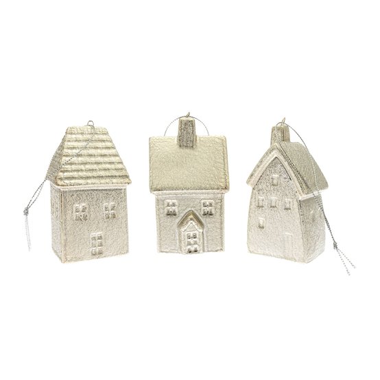 Ceramic Gold Houses 3 Pack  image number 1