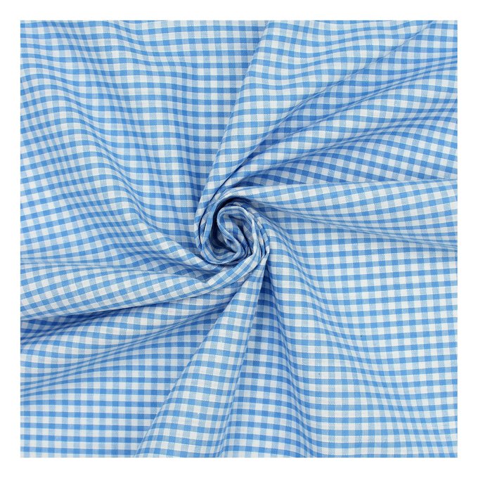 Sky 1/8 Gingham Fabric by the Metre image number 1