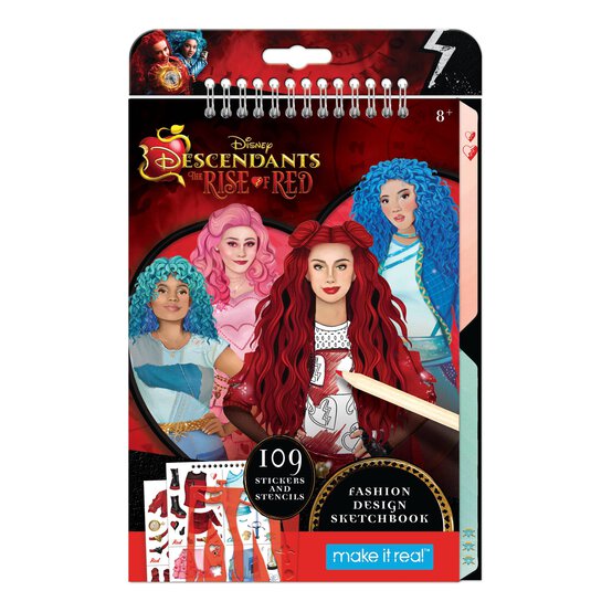 Disney Descendants Rise of Red Fashion Design Sketchbook image number 1