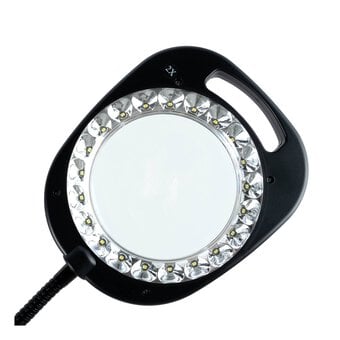 Black Purelite 4 -in-1 Crafters Magnifying Lamp