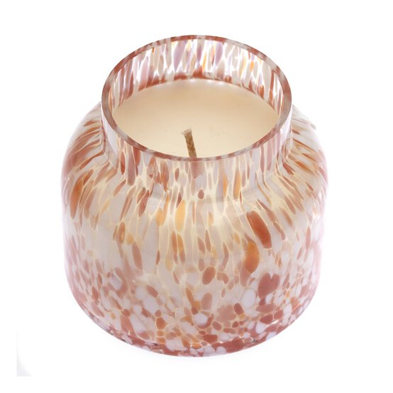 Orange Glass Confetti Candle  image number 4