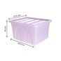 Whitefurze 32 Litre Pastel Purple Stack and Store Storage Box  image number 4
