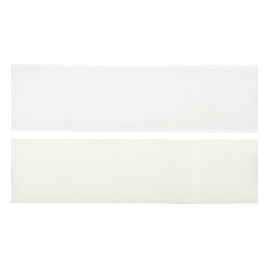 Milward White Stick-On Heavy Duty Hook and Loop Tape 50mm x 1m image number 2