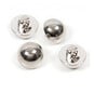 Hemline Silver Metal Dome Button 4 Pack image number 1