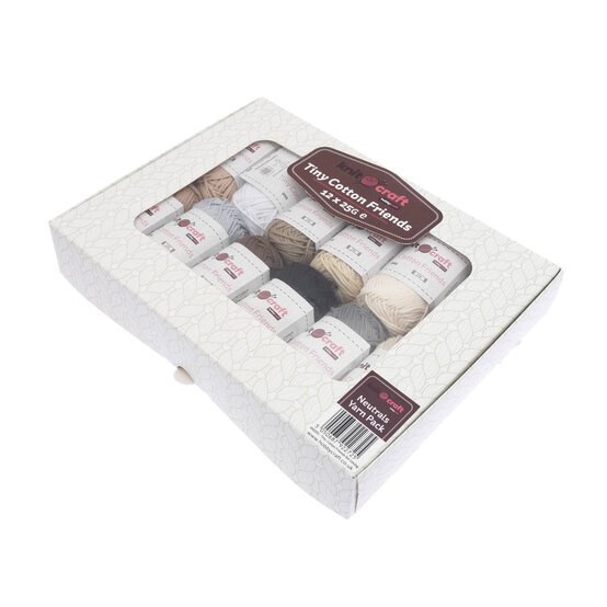 Knitcraft Neutral Tiny Cotton Friends Yarn 25g 12 Pack image number 5