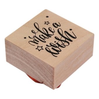 Make a Wish Wooden Stamp 3.8cm x 3.8cm