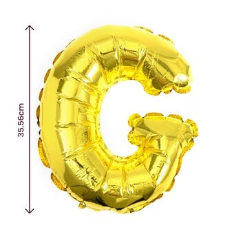 Gold Foil Letter G Balloon