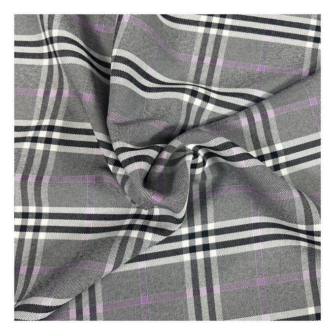Pink and Black Check Spandex Jersey Fabric by the Metre image number 1
