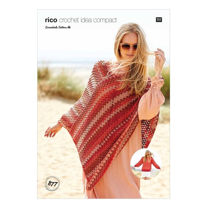 Rico Essentials Cotton DK Poncho and Sweater Digital Pattern 877 image number 1