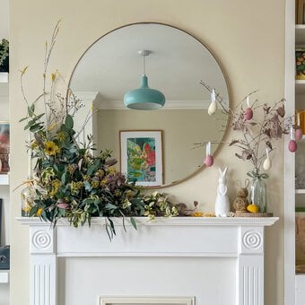 How to Make a DIY Easter Mantel Display
