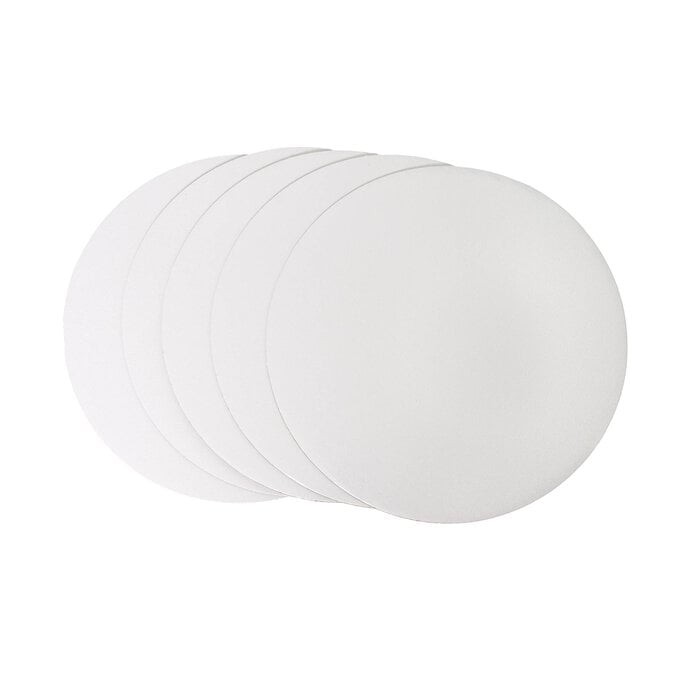 White Round Cake Boards 10 Inches 5 Pack image number 1
