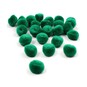 Dark Green Pom Poms 2cm 25 Pack image number 1