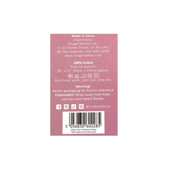 Resort Stripes Cotton Fat Quarters 5 Pack image number 8