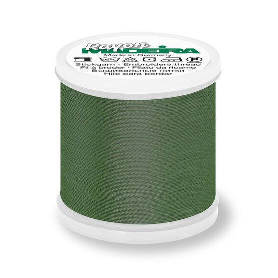 Madeira Dark Army Green Rayon 40 Thread 200m (1357) image number 1