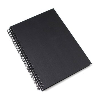 Krafty Soft Cover Blank Notebook Journal, Spiral Sketchbook Pad, Drawing Book, 60 Sheets/140gsm (A4)/120 Pages