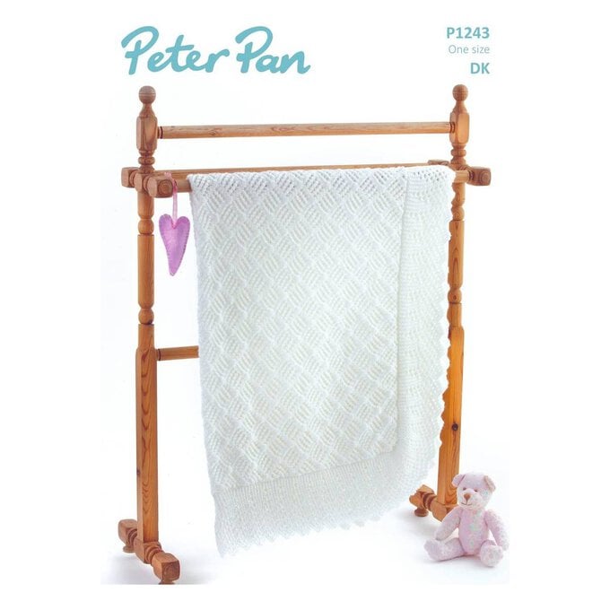 Peter Pan Baby Merino Knitted Swaddle Blanket Digital Pattern P1243 image number 1