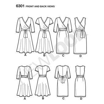 New Look Women's Dress Sewing Pattern 6301 image number 2