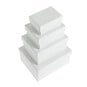 White Mache Rectangle Nesting Boxes 4 Pack image number 3