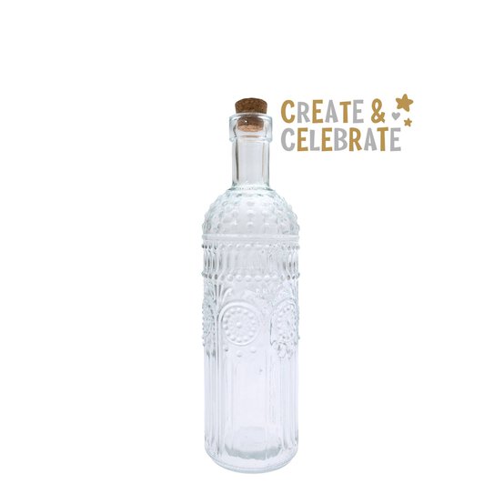 Create & Celebrate Sunflower Glass Bottle with Cork 500ml image number 1