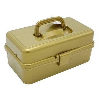 Gold Metallic Caddy 33cm x 20cm x 15cm
