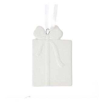 Hanging Ceramic Present Decoration 6cm 