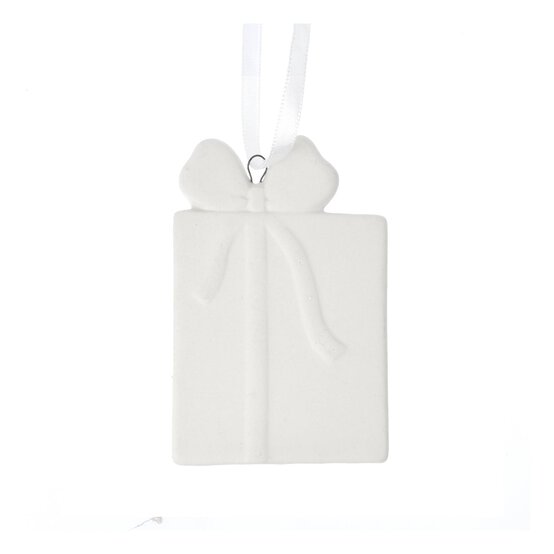 Hanging Ceramic Present Decoration 6cm  image number 2
