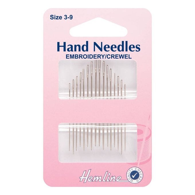Hemline Size 3 to 9 Embroidery Crewel Needles 16 Pack image number 1
