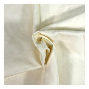 Ivory Organic Premium Cotton Fabric by the Metre