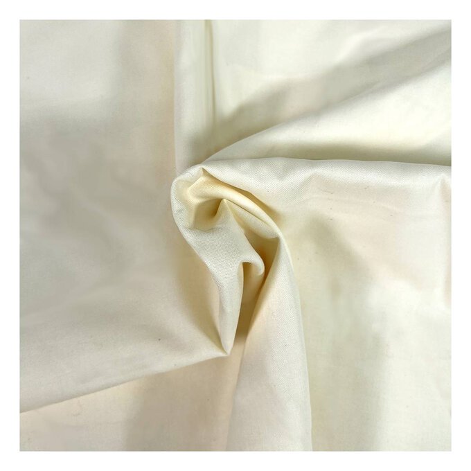Ivory Organic Premium Cotton Fabric by the Metre image number 1