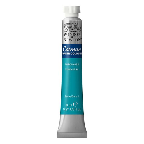 Winsor & Newton Cotman Turquoise Watercolour Tube 8ml (654) image number 1