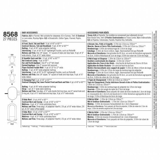 Simplicity Baby Mat and Accessories Sewing Pattern 8568 image number 3