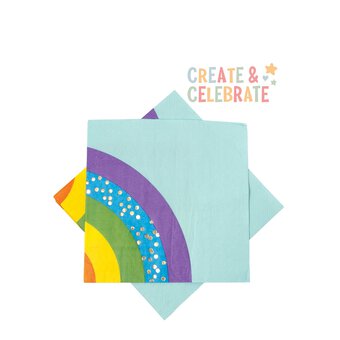 Create & Celebrate Rainbow Paper Napkins 12 Pack